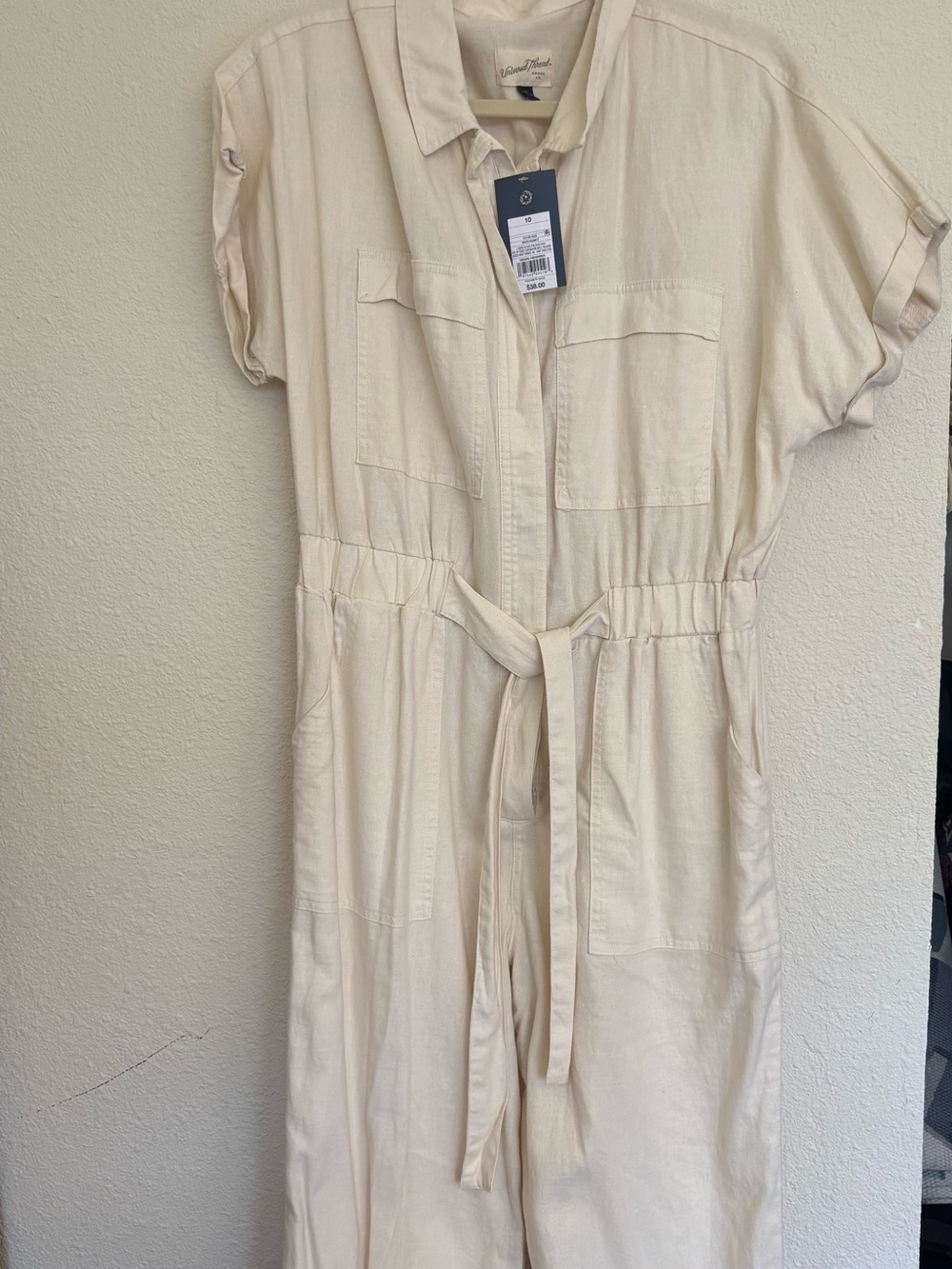 Universal Thread Cream Utility Jumpsuit